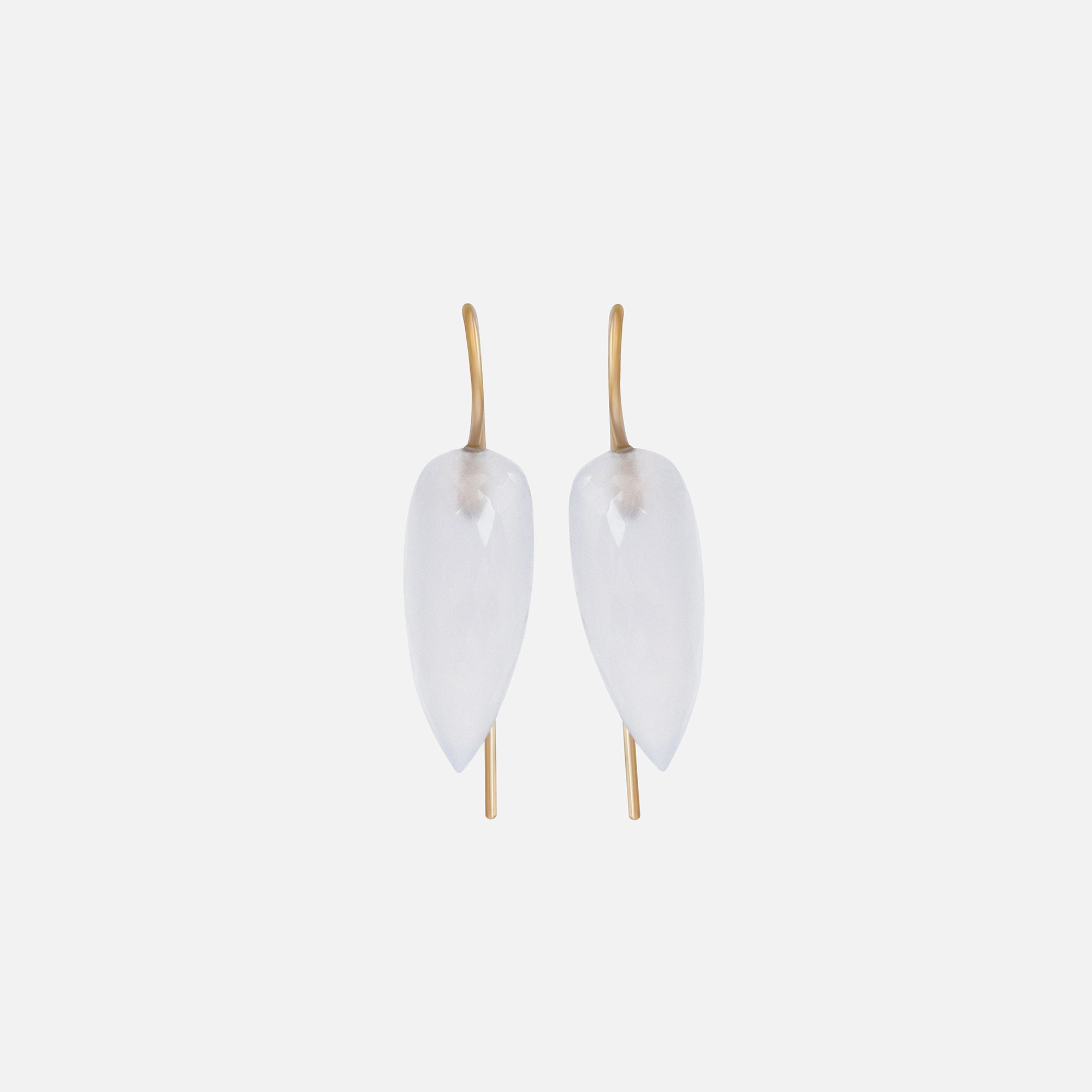 Swan Blue Chalcedony Earrings By Tricia Kirkland in earrings Category