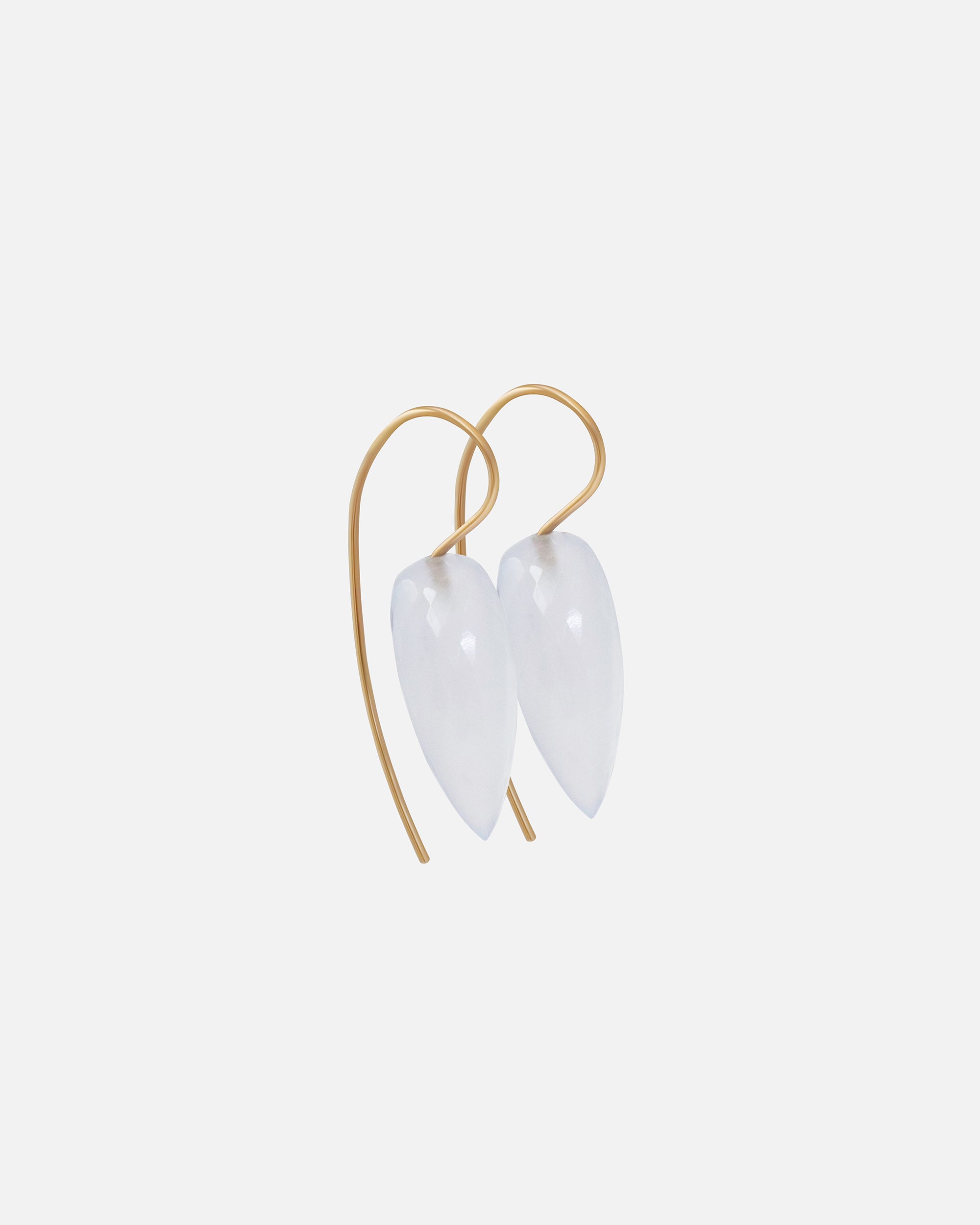 Swan Blue Chalcedony Earrings By Tricia Kirkland in earrings Category