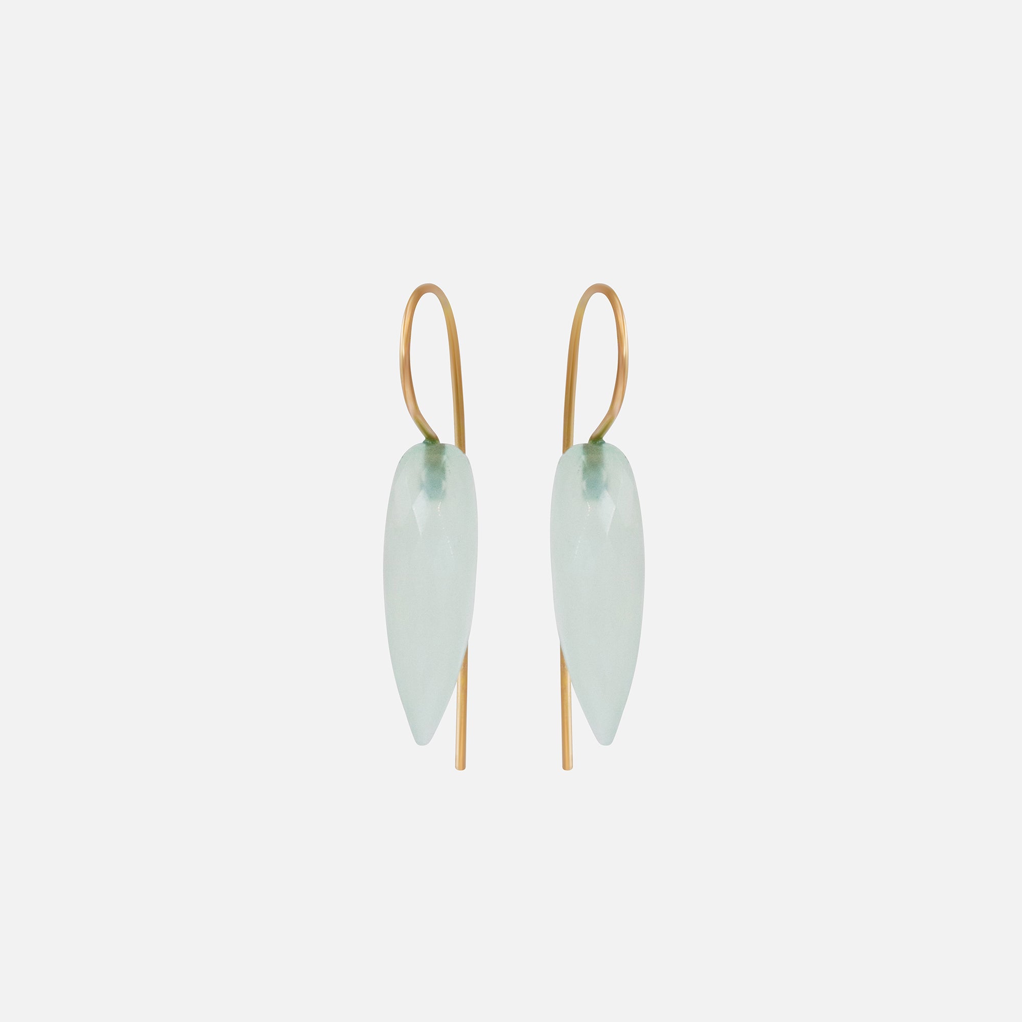 Swan Teal Chalcedony Earrings By Tricia Kirkland