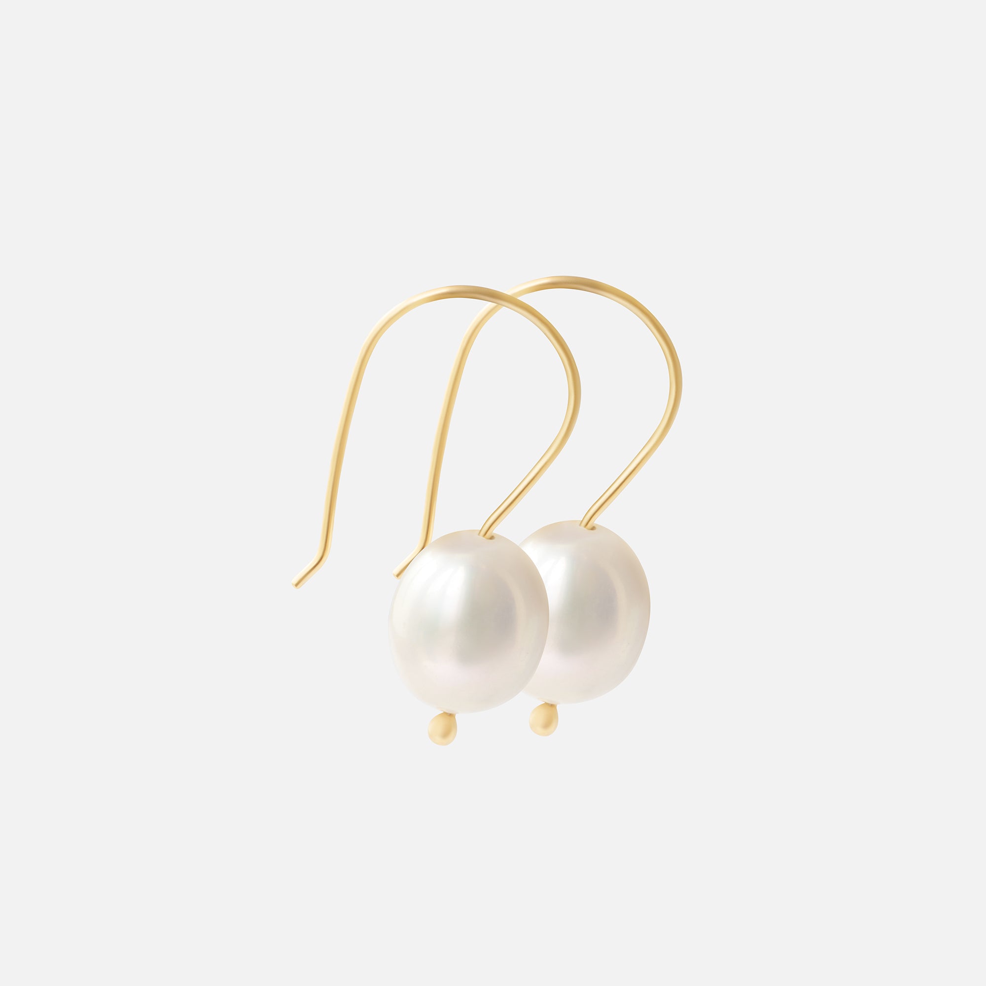 White Pearl / Drop Earrings By Tricia Kirkland