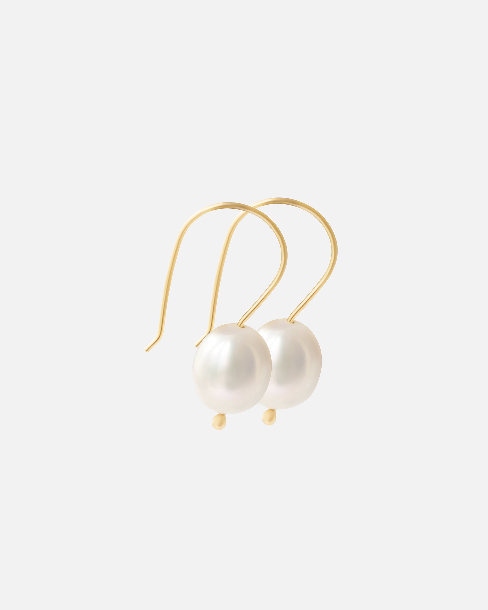 White Pearl / Drop Earrings By Tricia Kirkland
