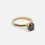 Side view of Imperatrix / Black Diamond Ring