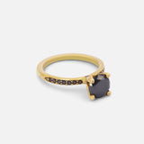 Side view of Imperatrix / Black Diamond Ring