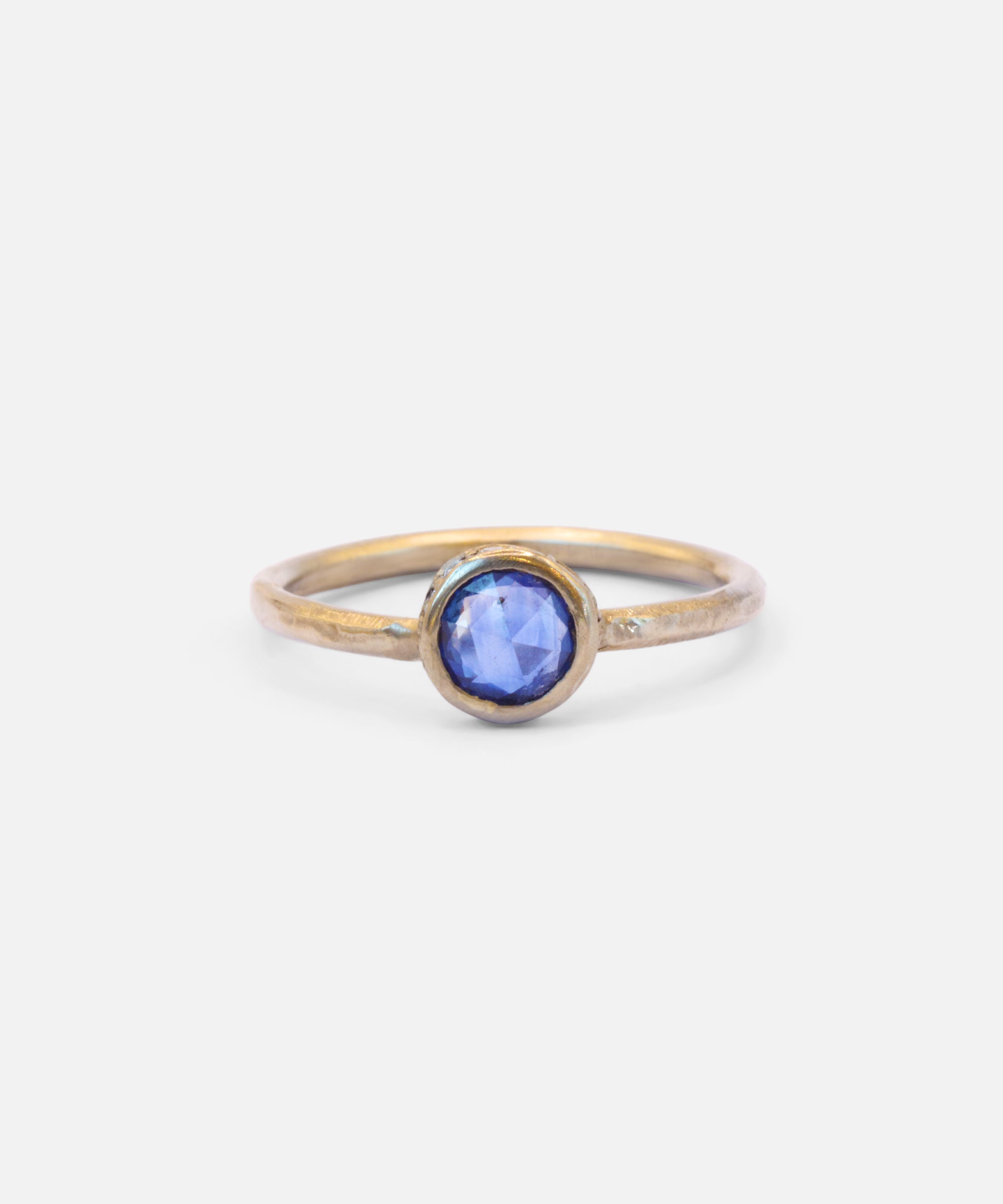 Front view of Vesta / Blue Sapphire Ring