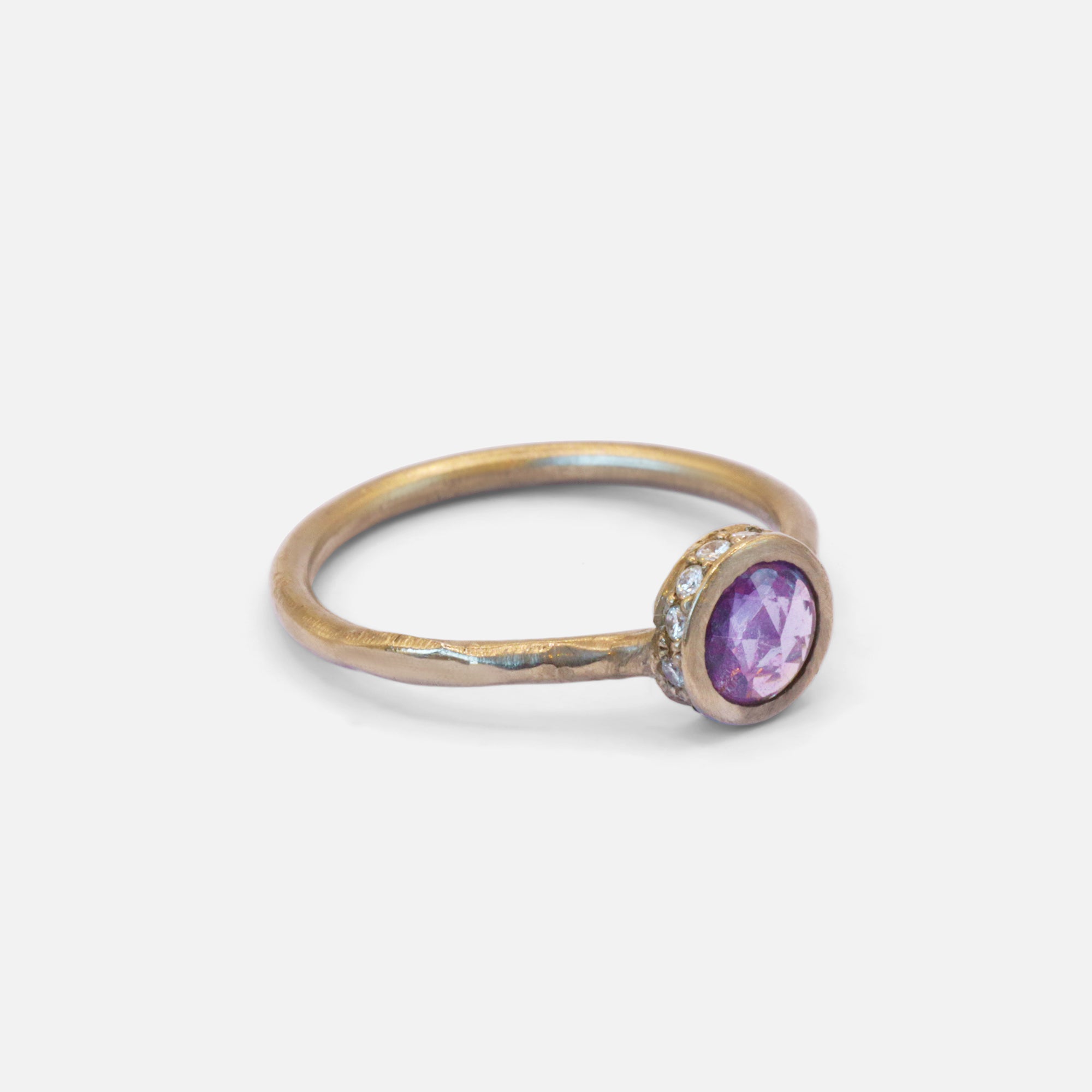 Side view of Vesta / Purple Sapphire Ring