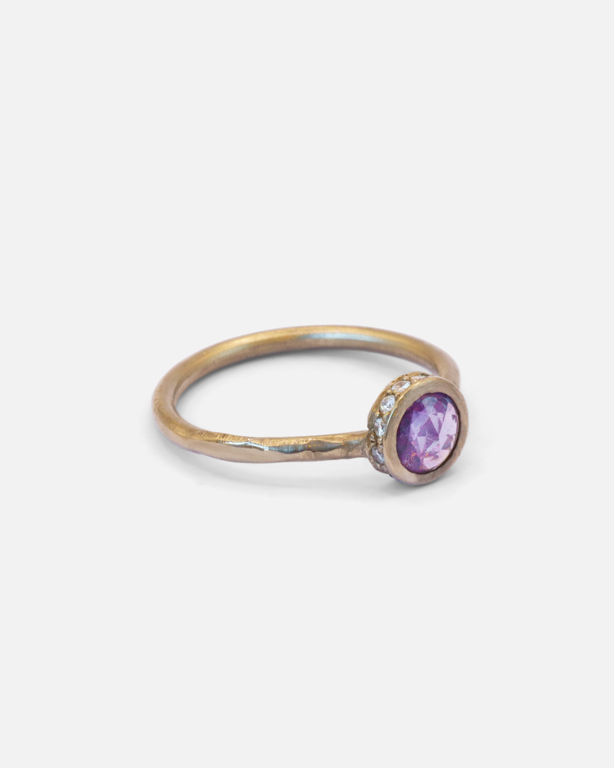 Side view of Vesta / Purple Sapphire Ring