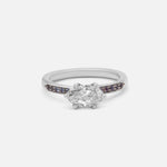 Front view of Imperatrix / Marquise Salt & Pepper Diamond Ring