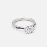 Side view of Imperatrix / Marquise Salt & Pepper Diamond Ring