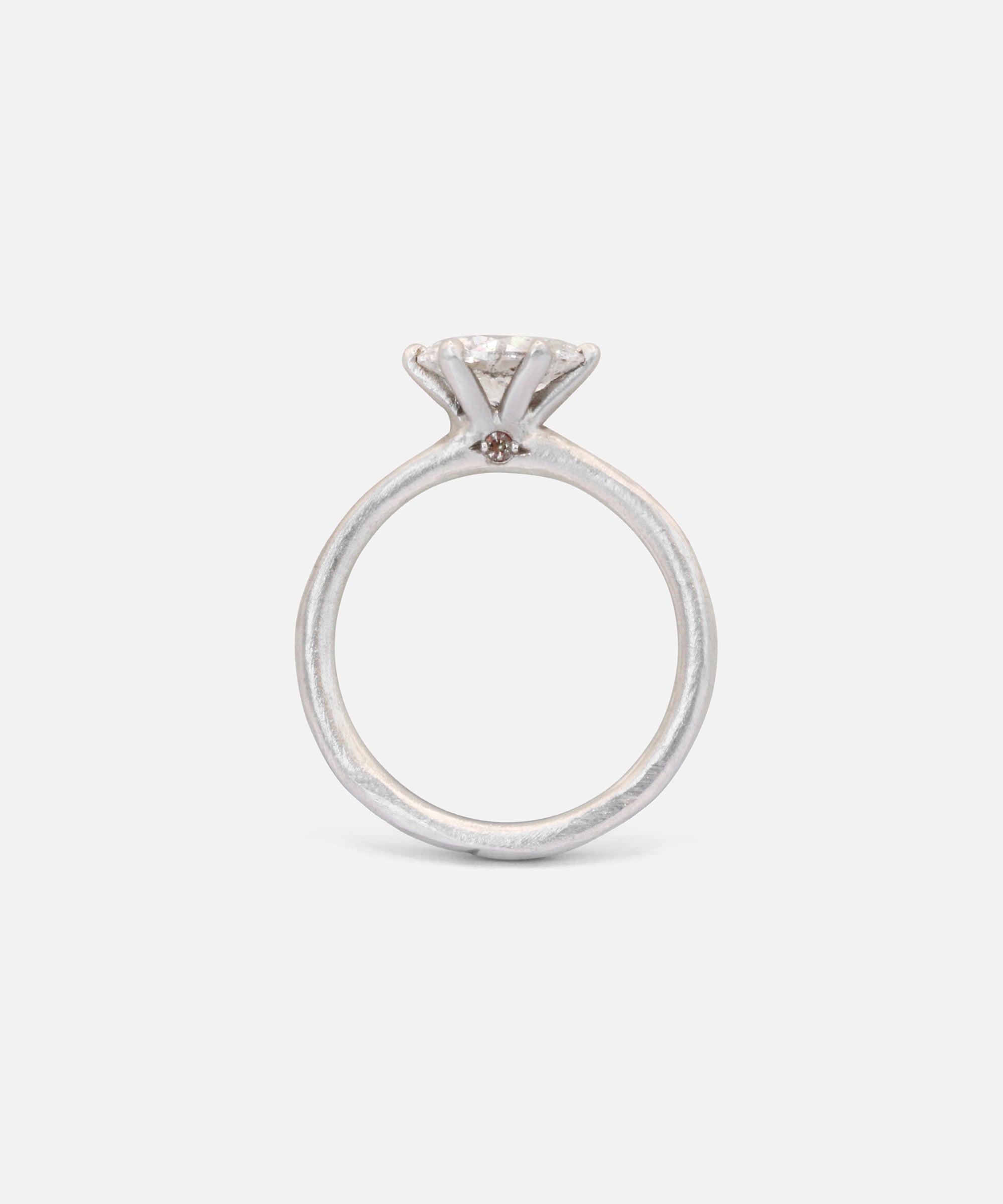 Profile shot of Imperatrix / Marquise Salt & Pepper Diamond Ring