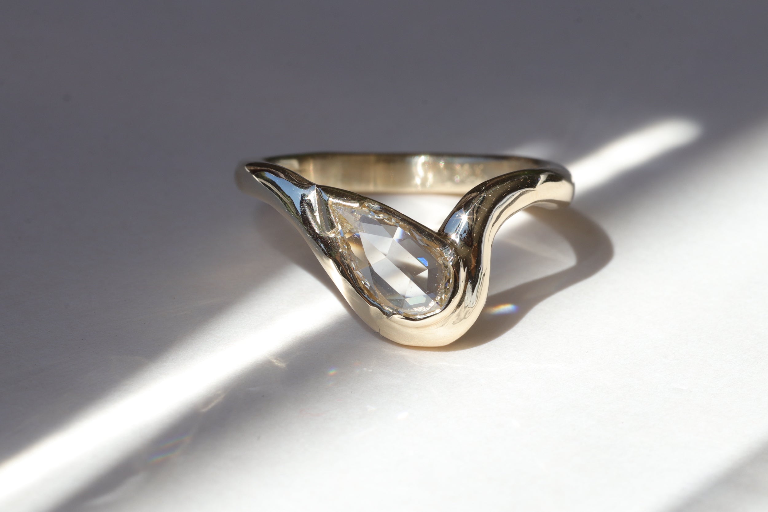 Pear Dip Ring By Kestrel Dillon in Engagement Rings Category