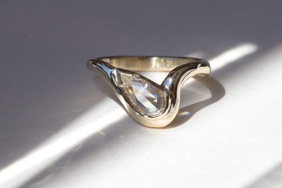 Pear Dip Ring By Kestrel Dillon in ENGAGEMENT Category