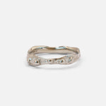 Front view of Daydreamer Band in 14k white gold