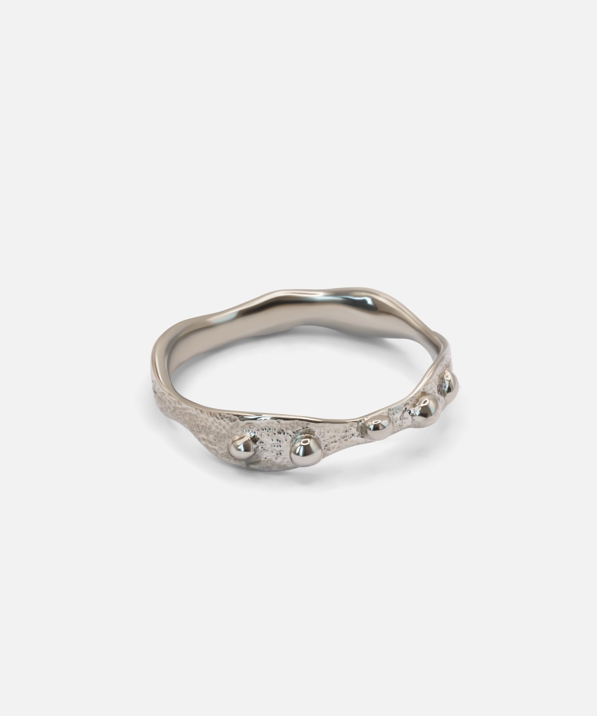Side view of Daydreamer Band in 14k white gold