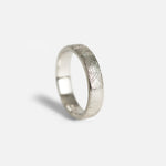 Angled side profile view of All That Glitters Band / 5mm in platinum by Young Sun Song