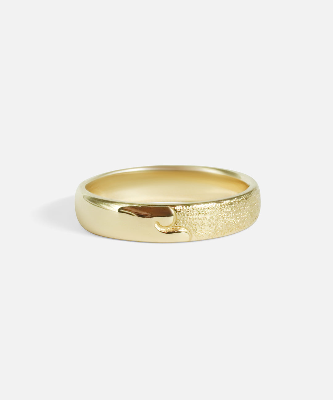 Front view of Cloud Band in 14k yellow gold by Young Sun Song