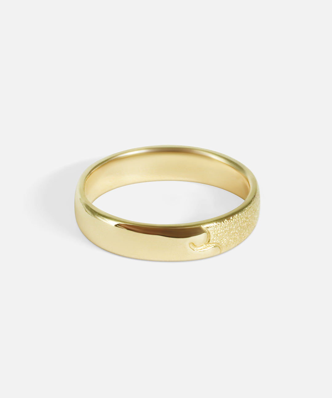 Side view of Cloud Band in 14k yellow gold by Young Sun Song