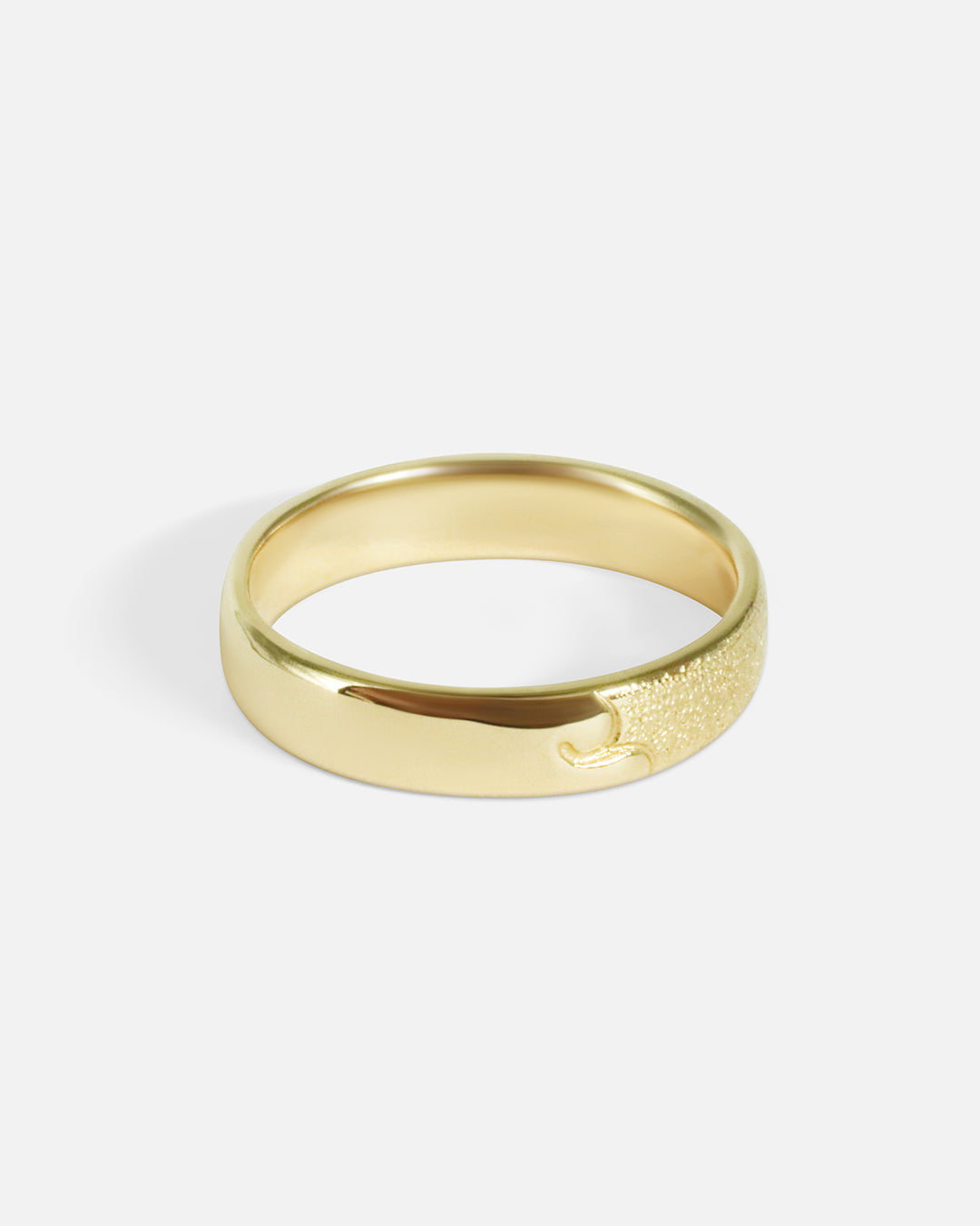 Side view of Cloud Band in 14k yellow gold by Young Sun Song
