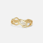 Front view of Dappled Summer / Shield Diamond Ring