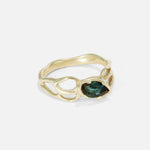 Side view of Dappled Summer / Marquise Sapphire Ring