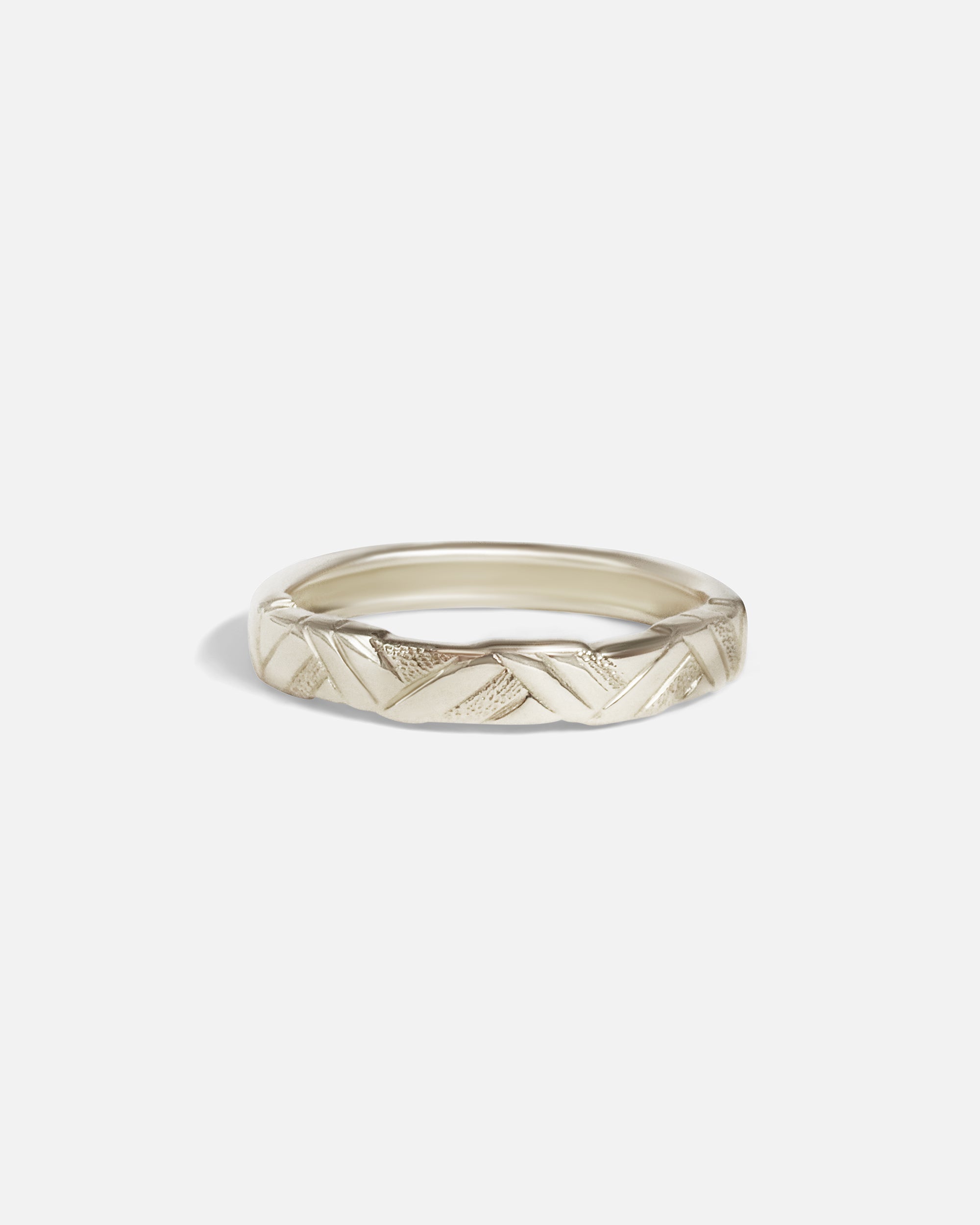 Front view of Paths Ring in 14k white gold by Young Sun Song