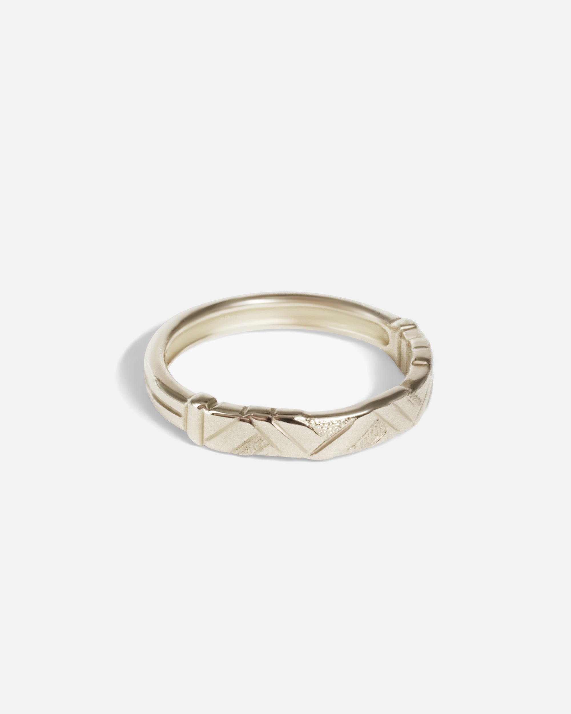 Side view of Paths Ring in 14k white gold by Young Sun Song