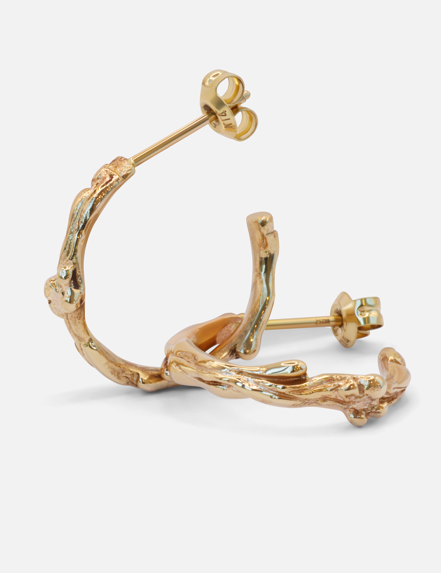 Larch Hoops By Young Sun Song in 14k yellow gold