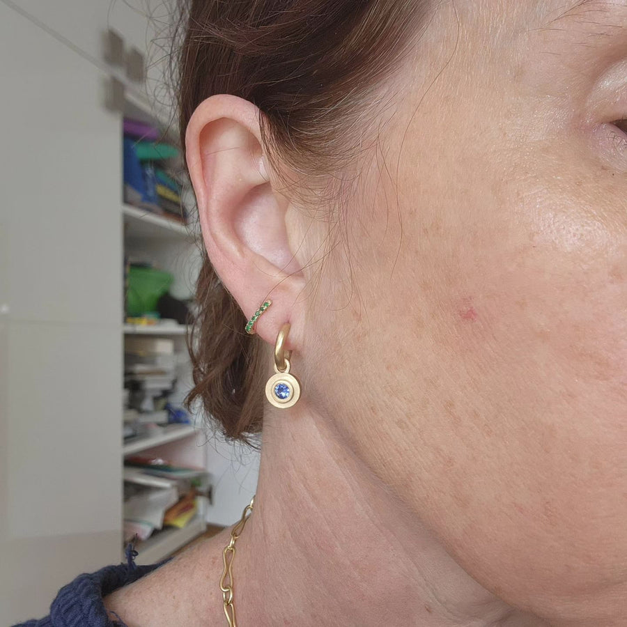 Hoops / Blue Sapphire Drops By Bree Altman in earrings Category