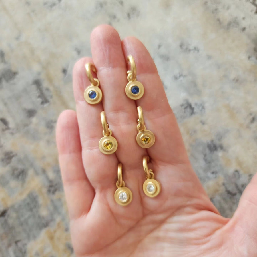 Hoops / Yellow Sapphire Drops By Bree Altman in earrings Category
