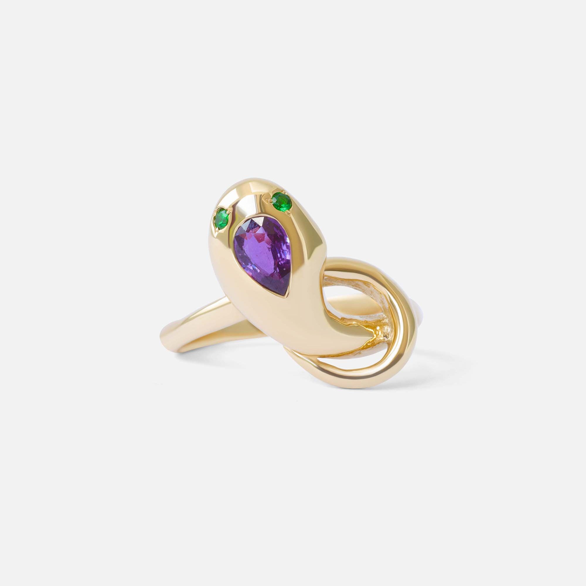 Nudum Serpentes Ring / Dark Purple Sapphire By Ides in ENGAGEMENT Category
