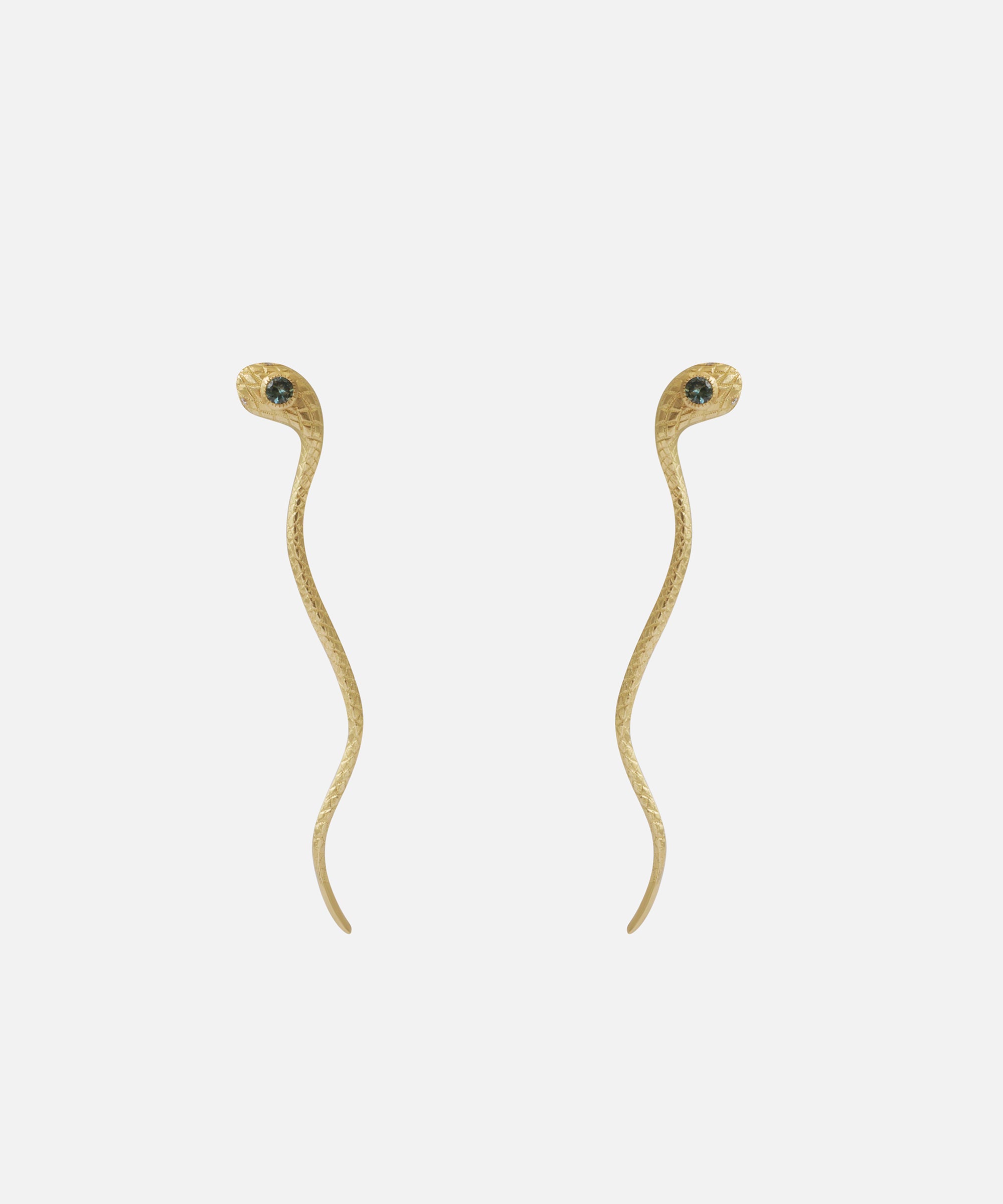 Ornata Ophidia Earrings / Green Sapphires By Ides