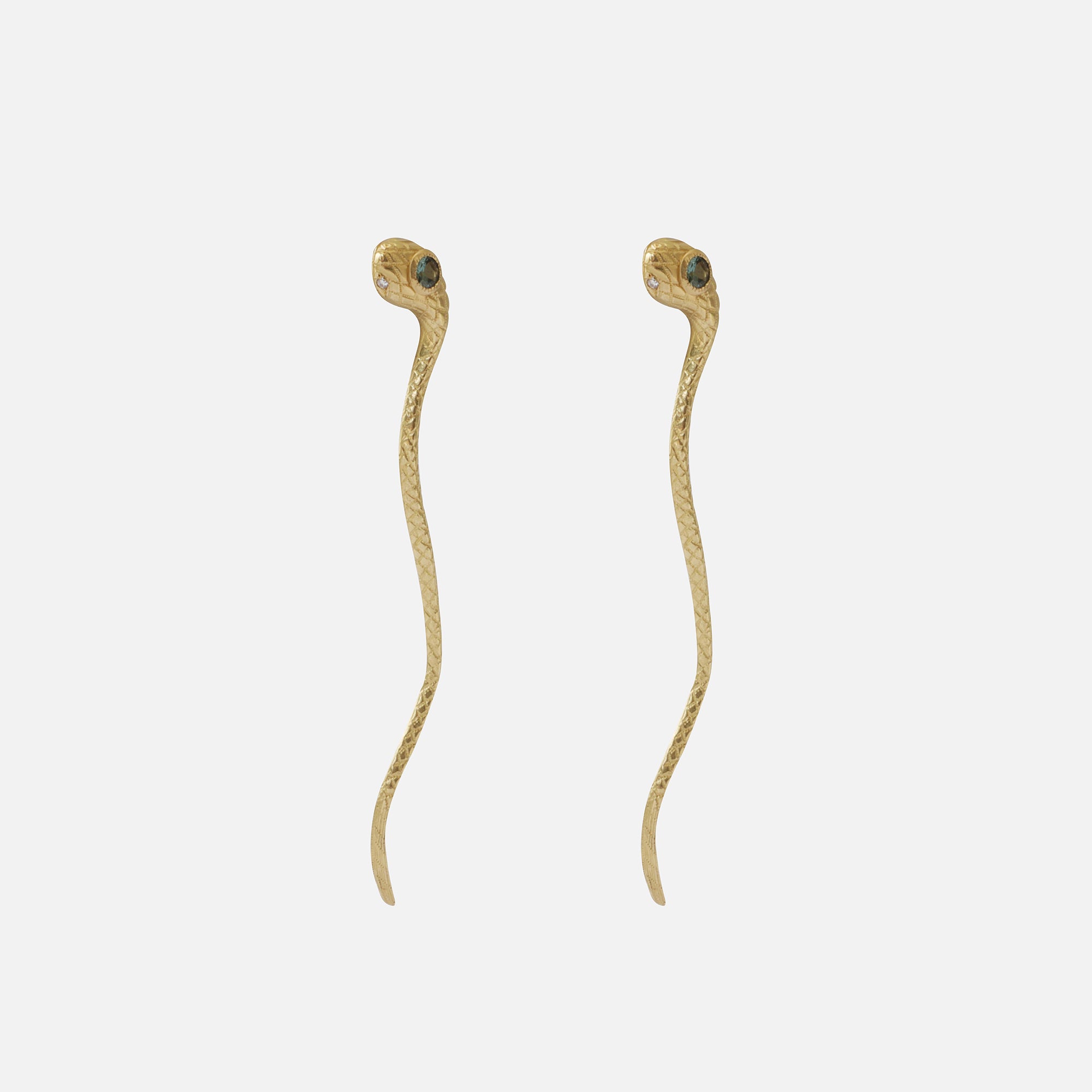 Ornata Ophidia Earrings / Green Sapphires By Ides in earrings Category