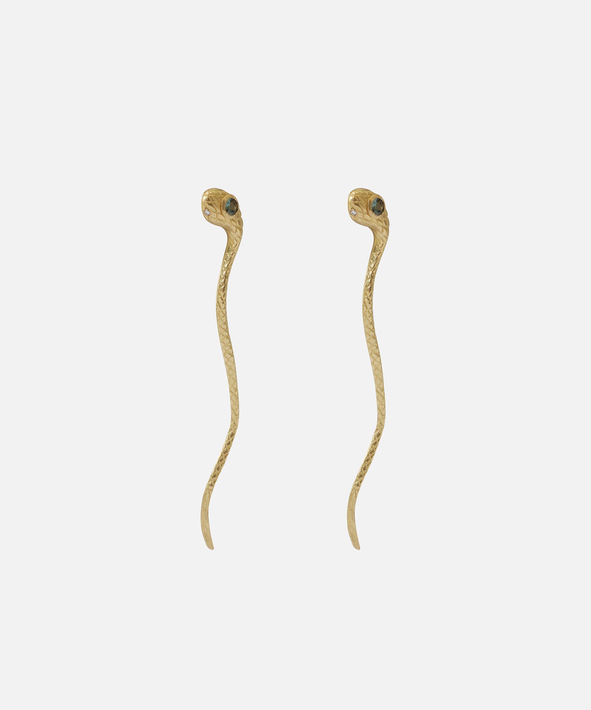 Ornata Ophidia Earrings / Green Sapphires By Ides