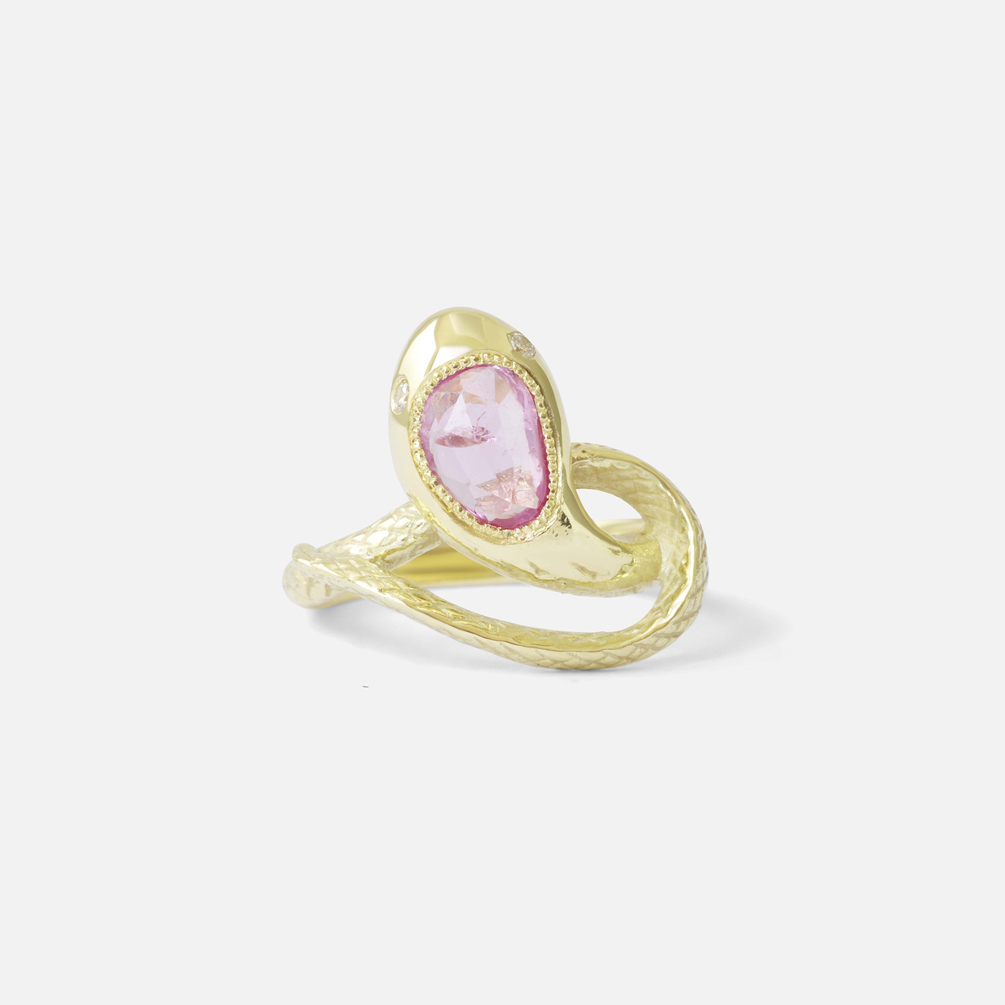 Rose Ophidia Ring / Rose Cut Pink Sapphire By Ides in rings Category