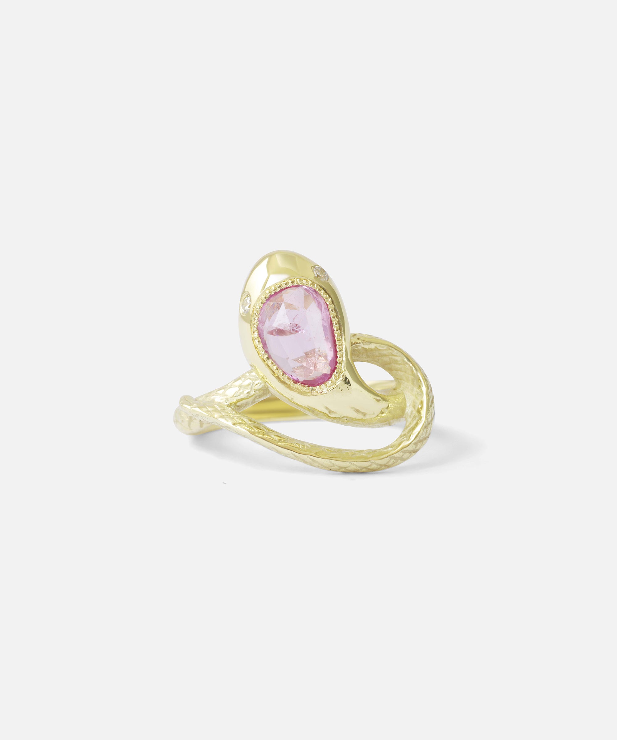 Rose Ophidia Ring / Rose Cut Pink Sapphire By Ides