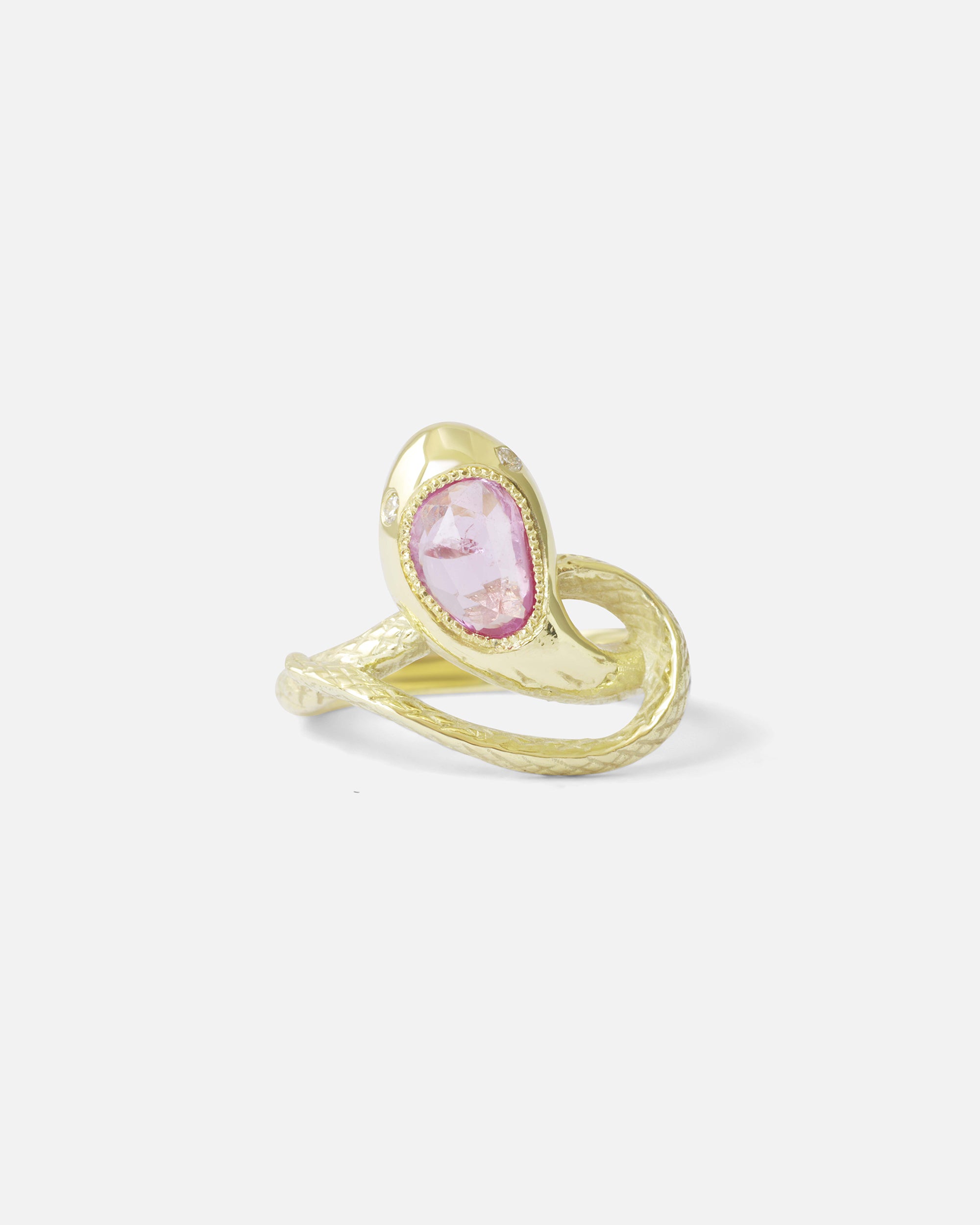 Rose Ophidia Ring / Rose Cut Pink Sapphire By Ides