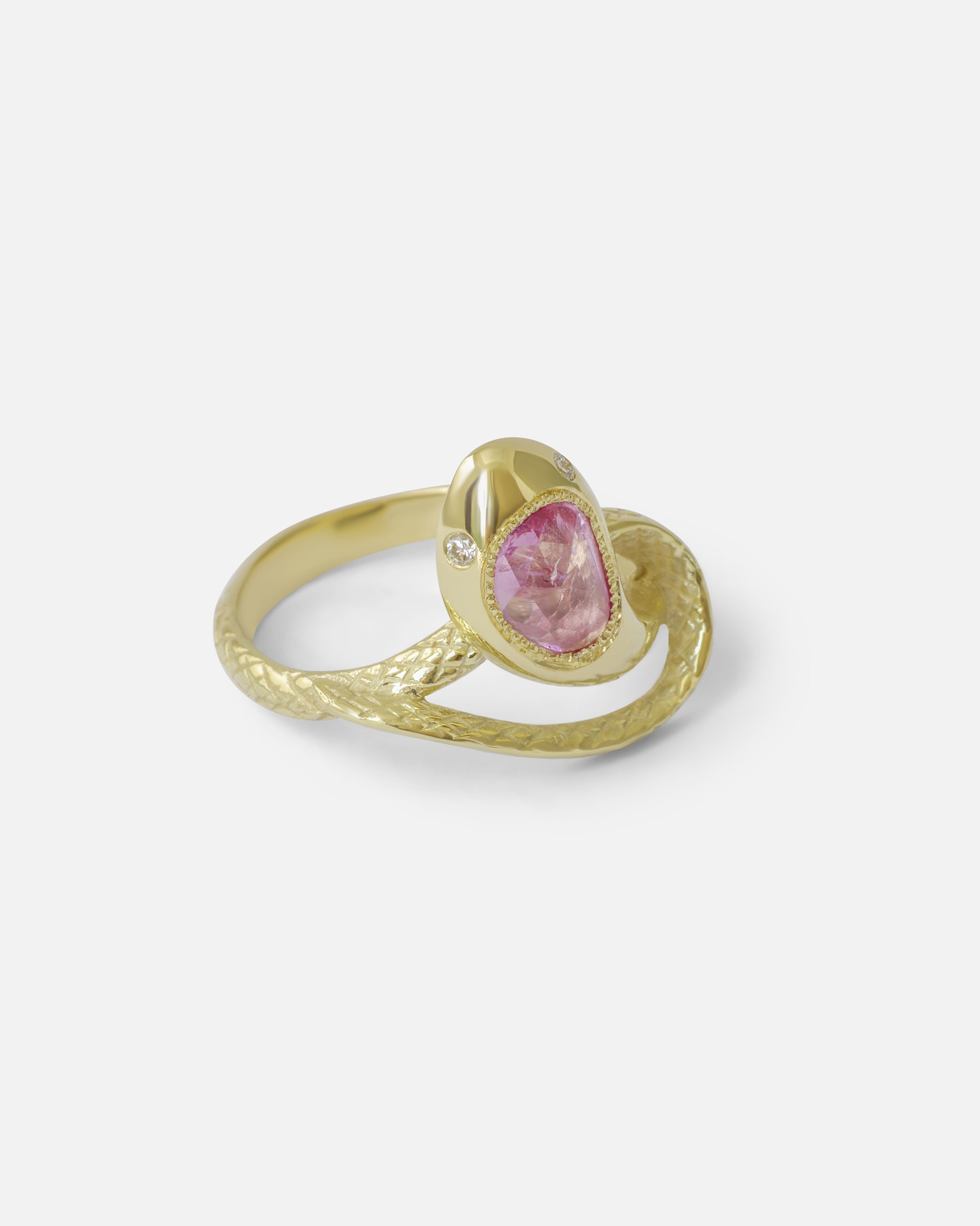 Rose Ophidia Ring / Rose Cut Pink Sapphire By Ides