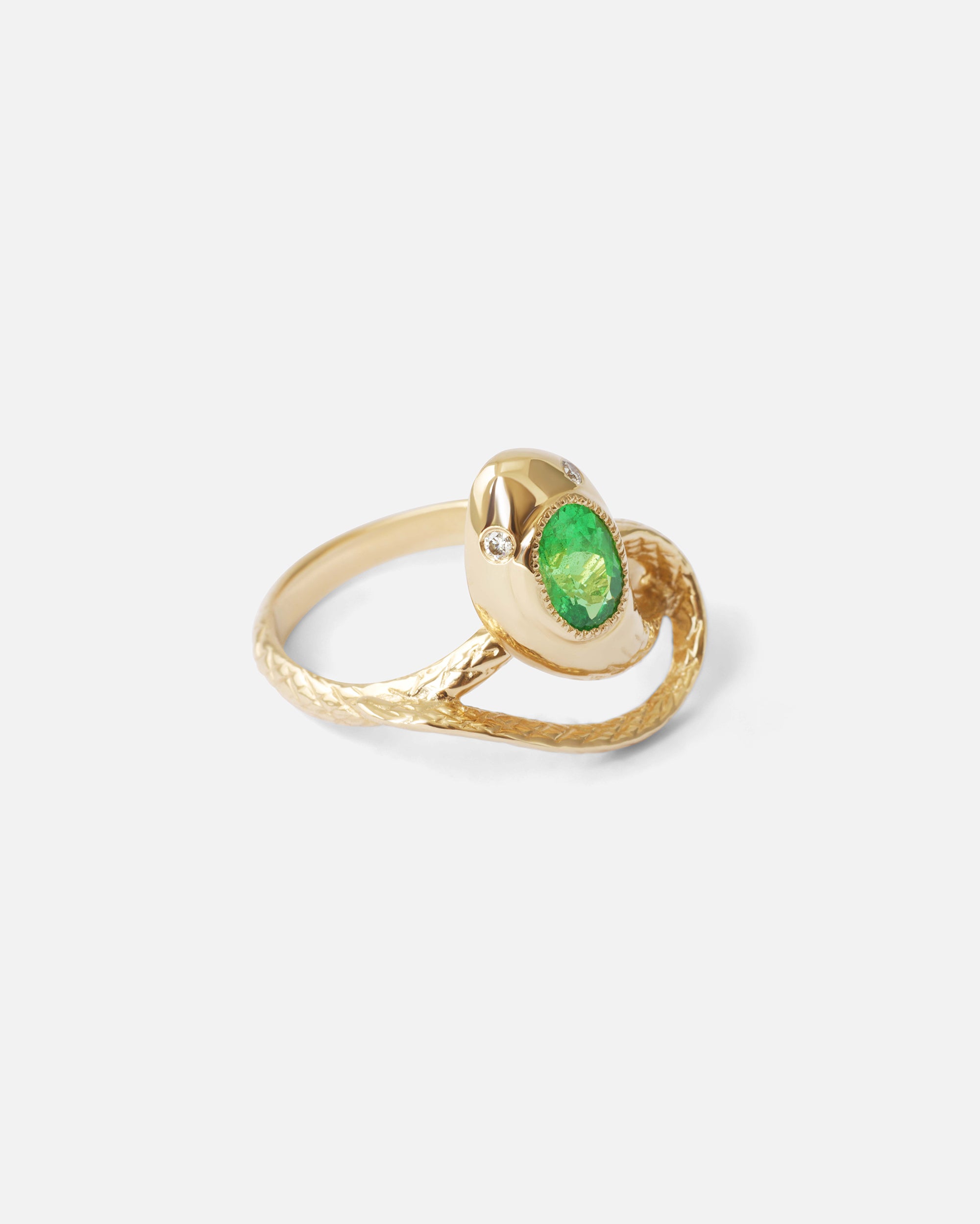 Serpentes Ring / Tsavorite and Diamonds By Ides
