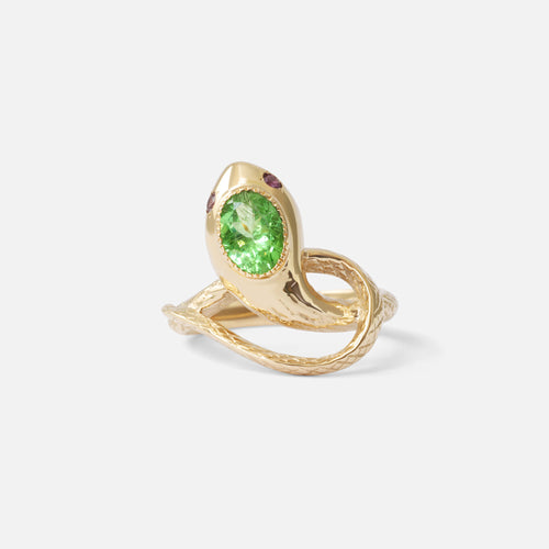 Serpentes Ring / Tsavorite and Pink Sapphires By Ides in ENGAGEMENT Category
