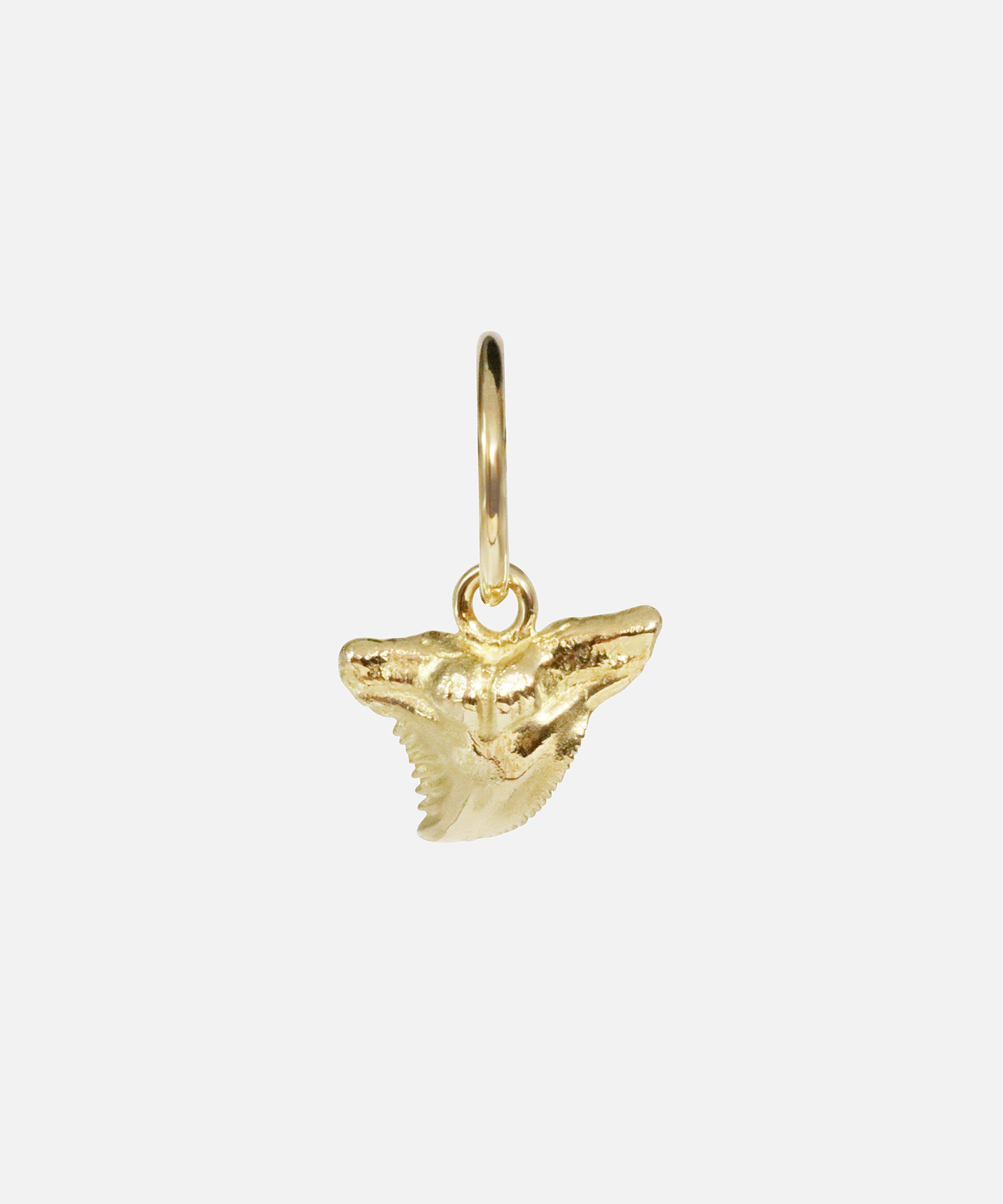 Front view of Mini Mega Shredder Charm in 14k yellow gold by Ides