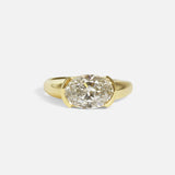 FRONT view of Chalice Ring / Lab Diamond in 18k yellow gold by Joko