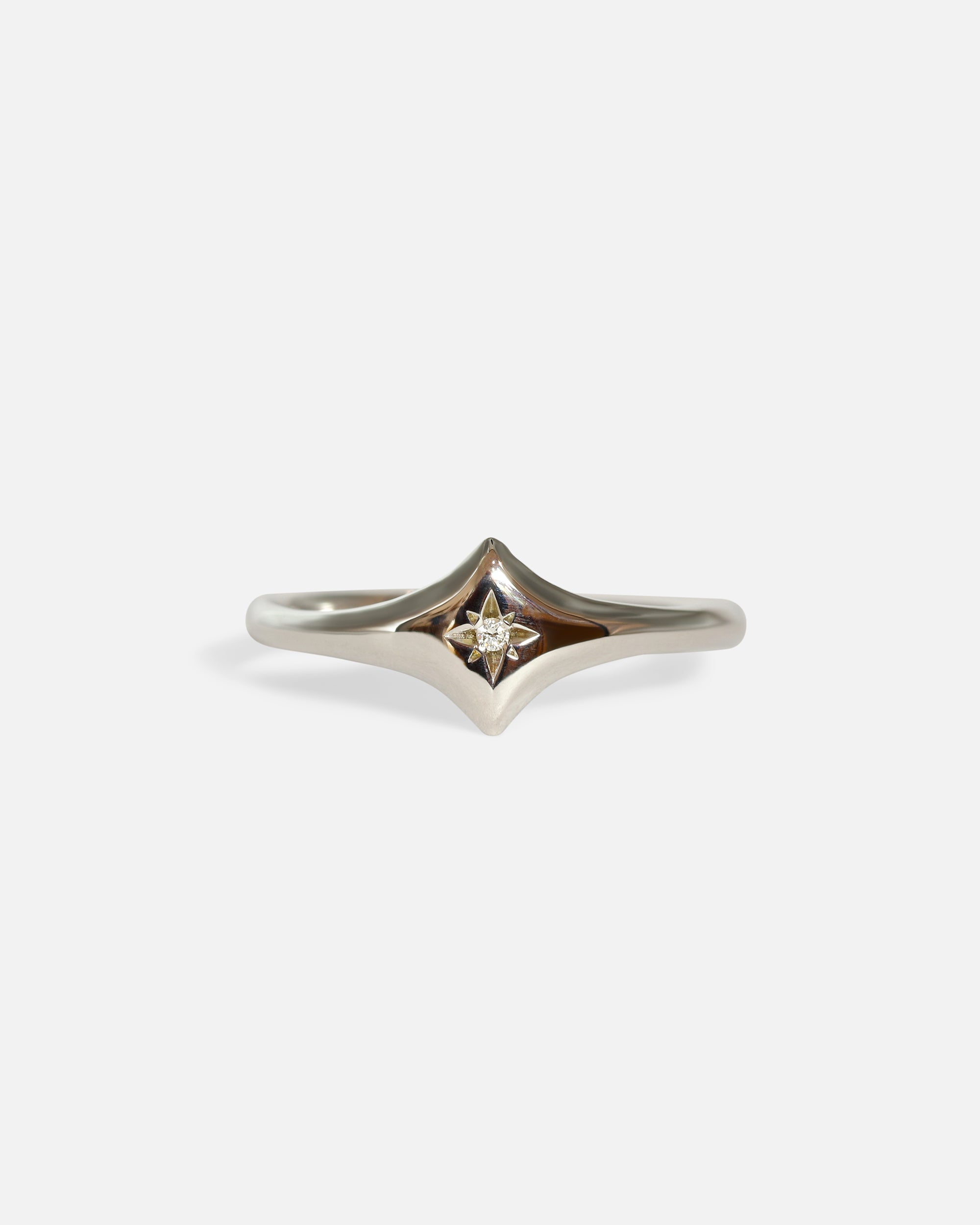 Front view of Star Ring / White Diamond by Joko