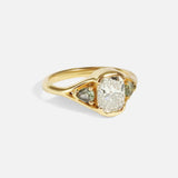 Angled side view of Triple Tributary Ring by Kestrel Dillon