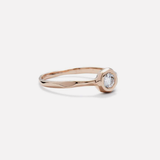 Side view of Pebble Ring / White Diamond