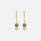 Front view of Silk / Moss Earrings by Hiroyo Jewelry
