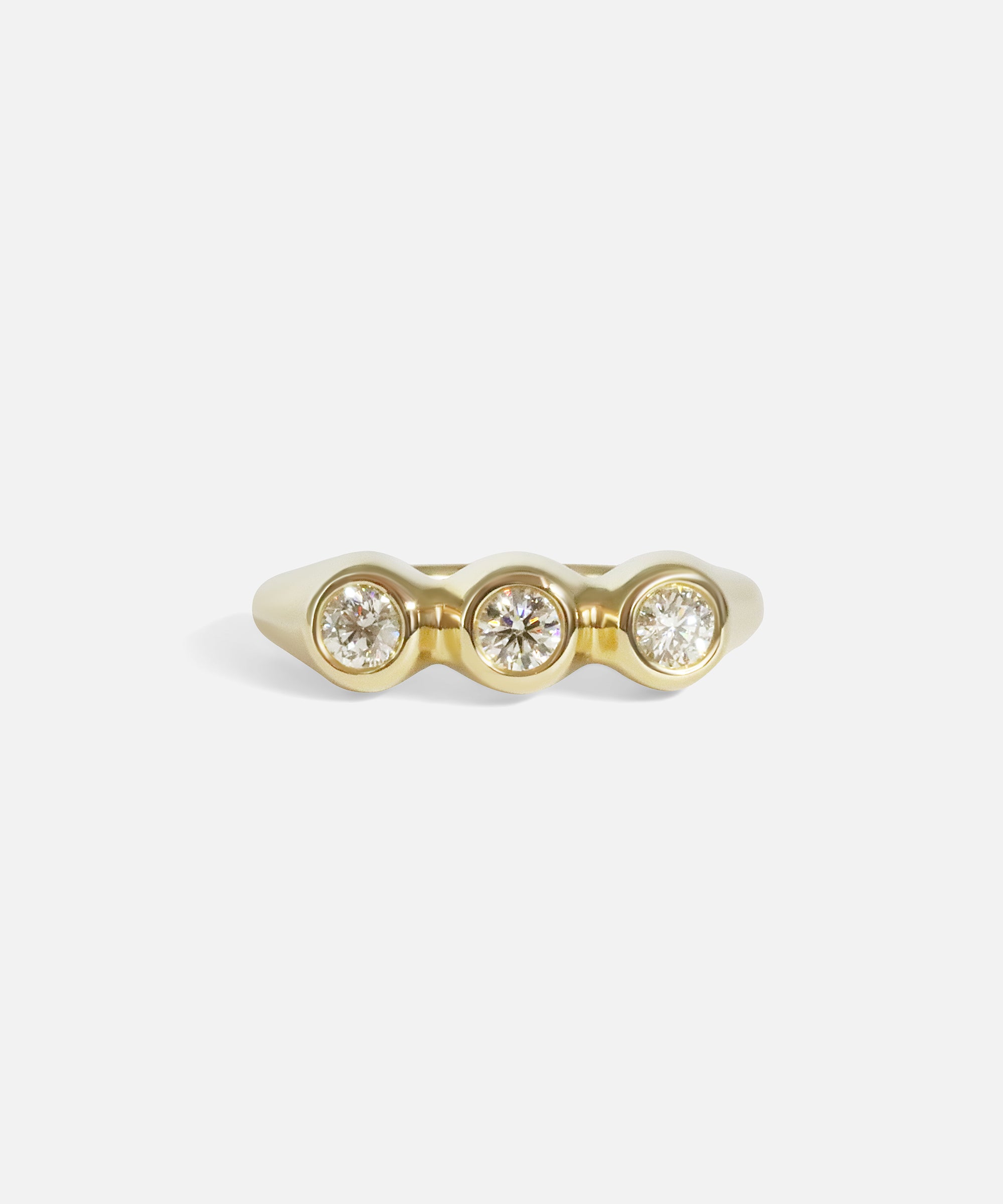 Front view of Belle Ring in 14k yellow gold by tmrw days 