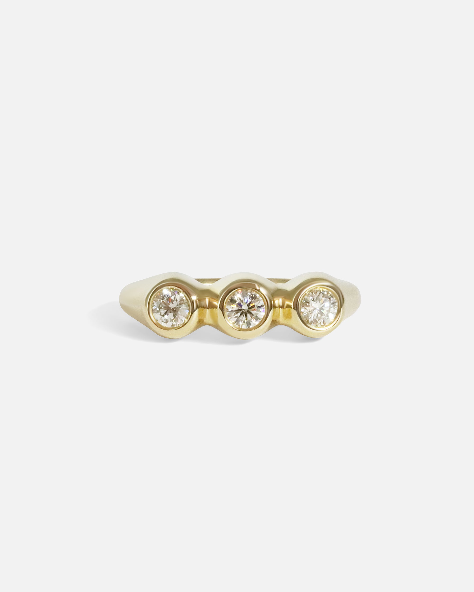 Front view of Belle Ring in 14k yellow gold by tmrw days 