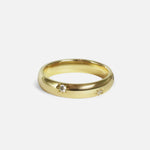 Side view of Speckle Ring in 14k yellow gold by tmrw days