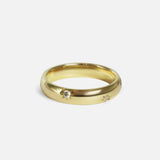 Side view of Speckle Ring in 14k yellow gold by tmrw days