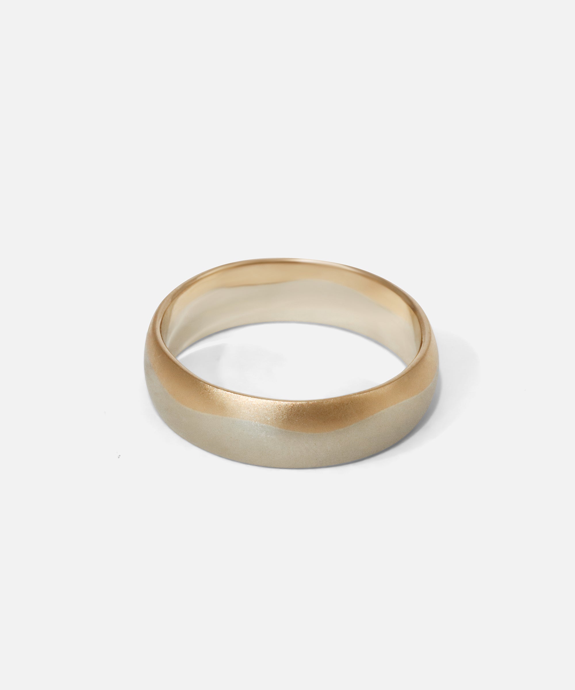 Front view of Wavy Dome Band / Two Tone by Fitzgerald Jewelry
