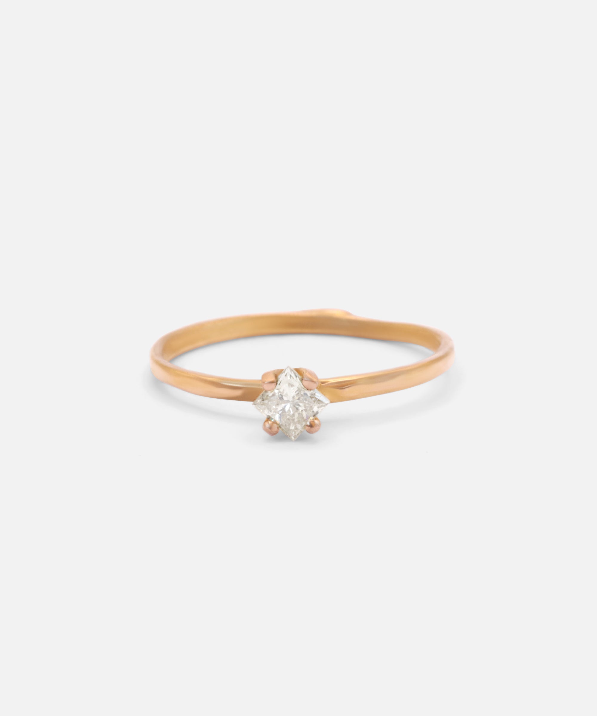 Front view of Stello / Warm Princess Cut Ring